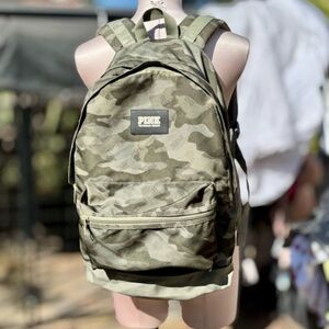 PINK Green Camo Backpack